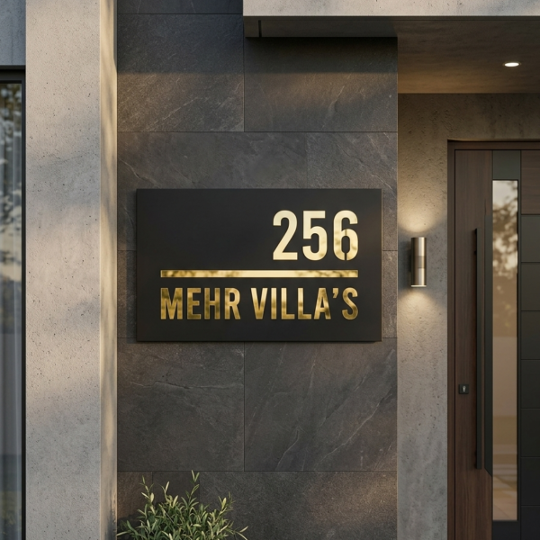 Custom House Name Plate Metal